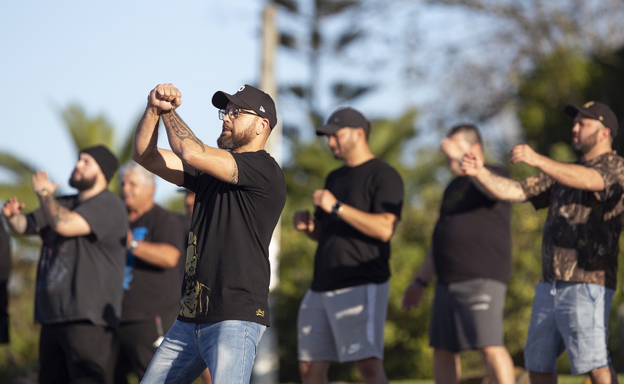 Q&A with Jarrod Telford - Downer's Pou Matua Jarrod Telford leads haka for Downer